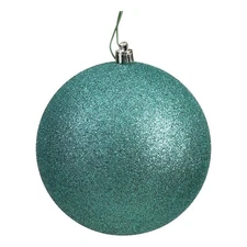 Vickerman 2.4" Plastic Ball Ornaments in Glitter Seafoam Green (Set of 24)