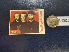 Bee Gees Barry Robin Maurice Gibb 2003 Republique Tchad NON Perforated Stamp (d)