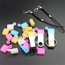 Multiple Use Silicone USB Holder Stretchable Protections with Hanging Rope 5pcs