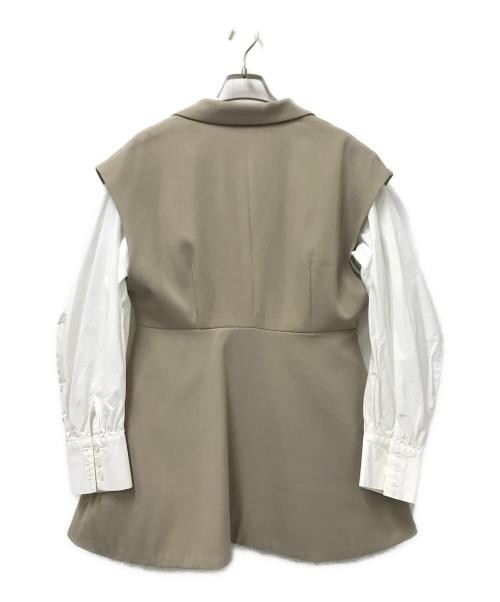 Ameri                    Peplum jacket with puff … - image 2