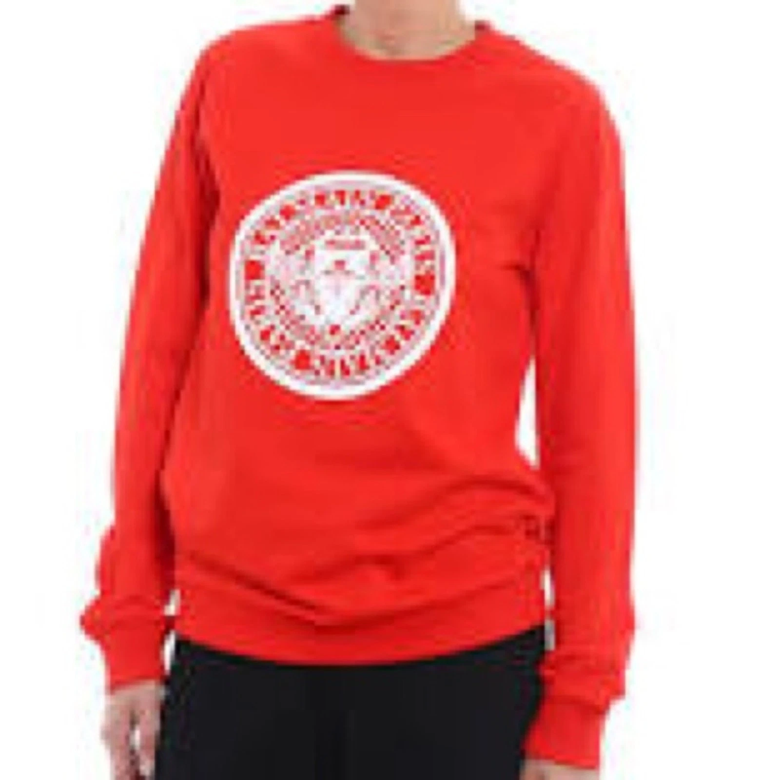 Balmain — Balmain Iconic Red Crest Sweatshirt - NWOT - COA - Size Large (44 FR)
