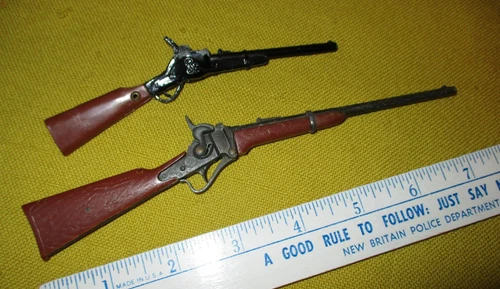 Vintage Miniature Western Sharps Carbines Metal & Plastic By Marx & Japan