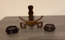 Three Vintage Chinese/Oriental wooden display stands,VGC, Free UK P&P