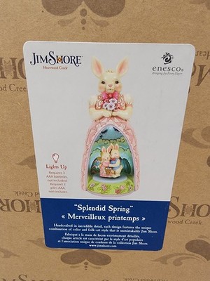Jim Shore Easter 'Splendid Spring' Bunny with Lighted Rotating Scene ...