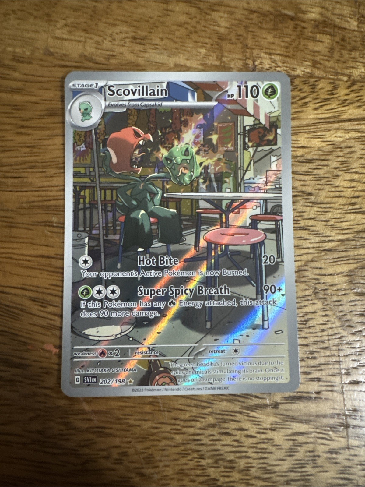 Pokémon TCG Scovillain Illustration Scarlet Violet Base Set Card 202/198
