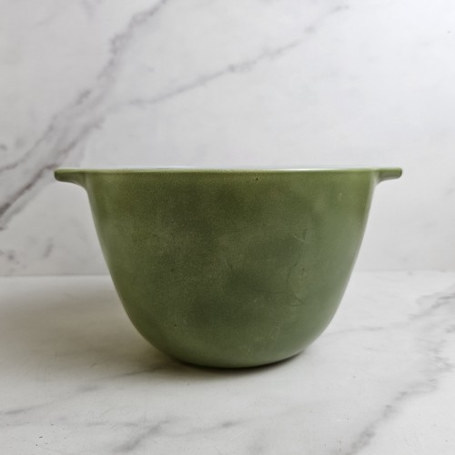 Anchor Hocking Fire King Olive Green Glass Mixing Bowl - Picture 3 of 9