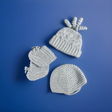 Handmade Crochet Baby Hat And Booties Baby Gift Coming Home Outfit Prop