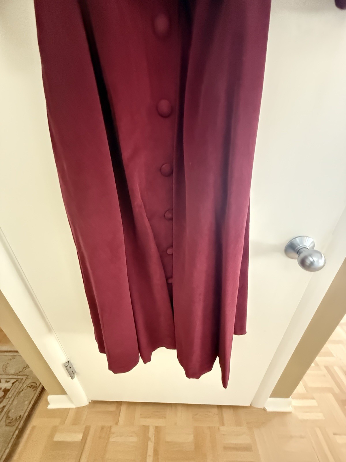 J. Peterman Cotton Corduroy Belted 50s Dress Sz 14 - Red / Cabernet NWT