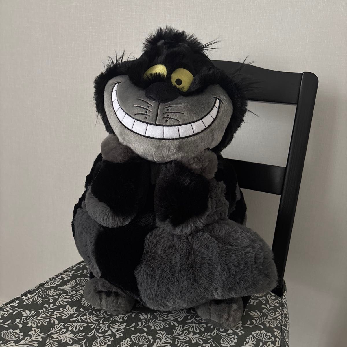Disney store japan Cheshire Cat Plush Toy Glow in the Dark Black New with tags
