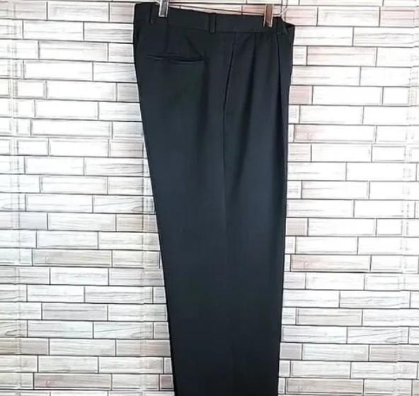 Valentino Navy Blue Dress Pants Size 38 XL WOOL Trousers 4 Pockets Lined