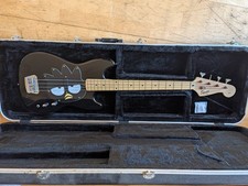 Fender Squier Badtz-Maru Bronco Bass with hard body case as pictured