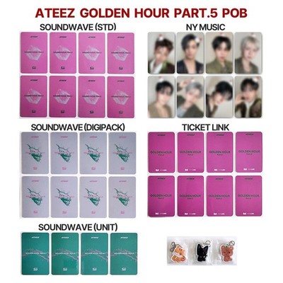 ATEEZ 14th Mini Album Golden Hour Part.5 Soundwave POB Photocard