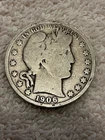 1906 o barber half dollar. (Good)