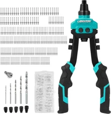 LIBRATON Pop Rivet Gun Kit, Two-Handed Rivet Gun, Heavy Duty Rivet Gun Kit, Pop
