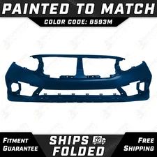 NEW Painted *B593M - Blue* Front Bumper Cover Fascia for 2019-2021 Honda Civic