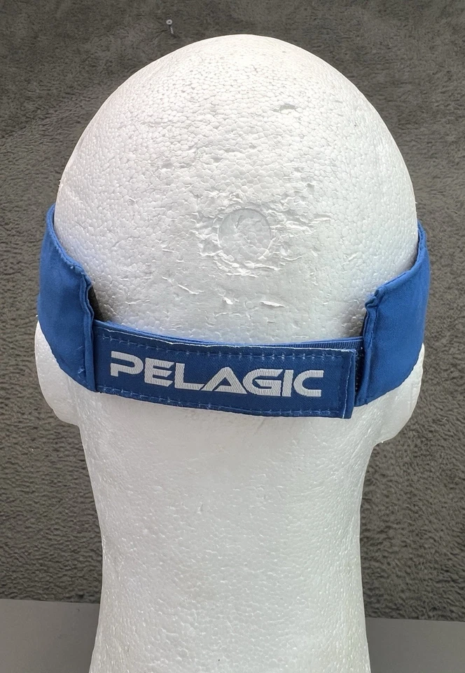 Visera Pelagic Premium Azul Talla Única Se Ajusta a la Más Ajustar Correa Bordado Logo Foto 4 de 4
