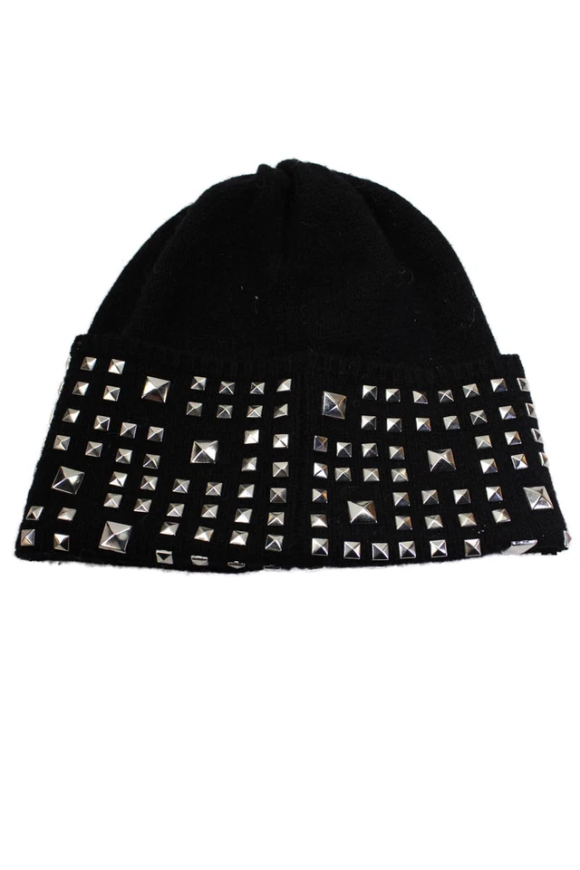 Gorro para mujer Michael Michael Kors con tachuelas tejido negro talla única Foto 4 de 4