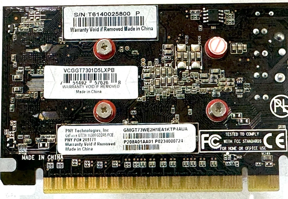 PNY NVIDIA GeForce GT 730 1GB GDDR5 PCIe Graphics Card P/N: VCGGT7301D5LXPB - Image 4 of 4