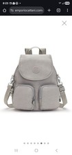 Zaino Kipling Firefly Up grigio grigio nuovo con etichette prezzo al dettaglio consigliato $109