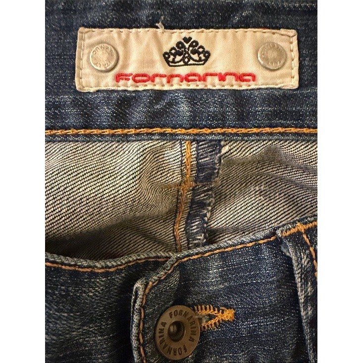 Fornarina Womens Low Rise Slim Straight Jeans Blue Medium Wash Size 29 Italy image 2