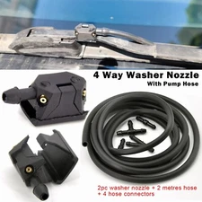 2 x Windshield Wiper Washer Nozzle 2m hose for Chevrolet Malibu Equinox Blazer