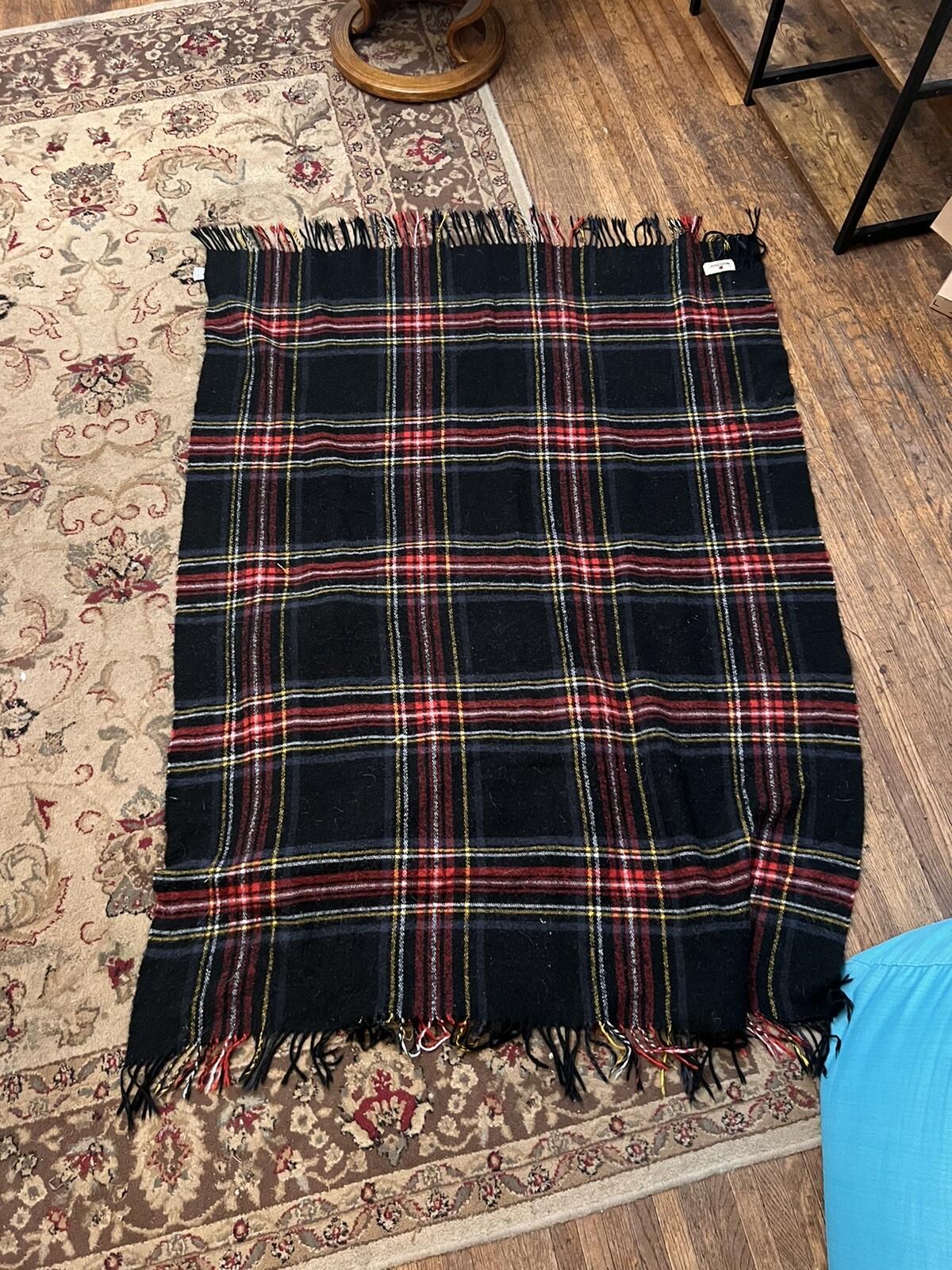 woolrich throw blanket Red, Black, And Blue eBay
