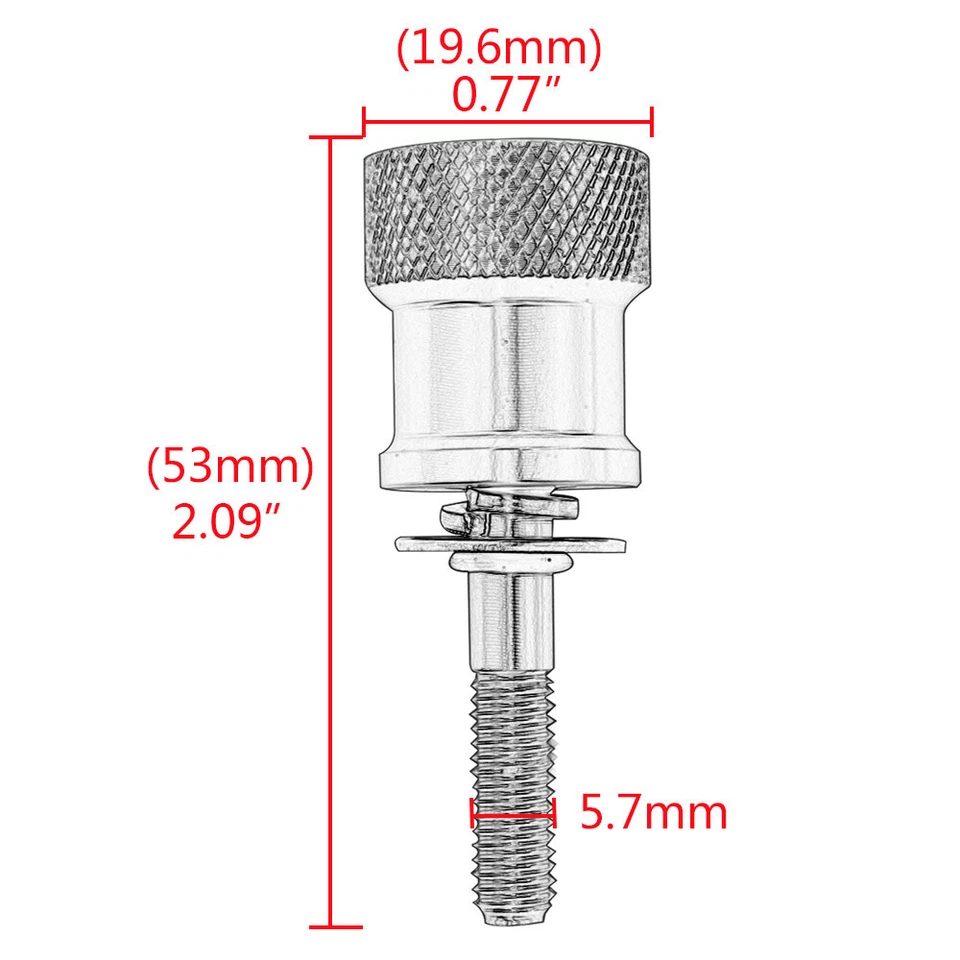 Tornillo de liberación rápida plateado para asiento trasero para BMW R NINE T T Scrambler 2014-2020 Foto 3 de 4