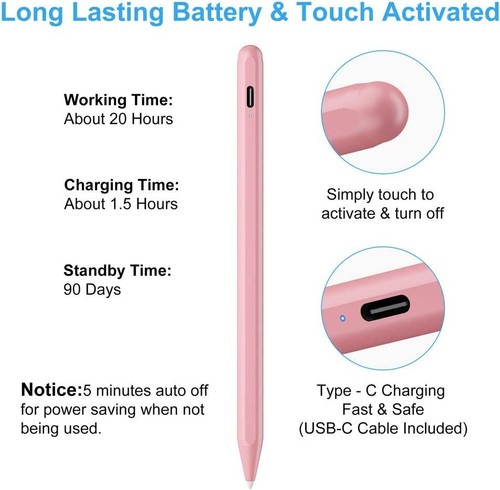 Active Pencil Compatible with (2018-2023) iPad Pro (11/12.9 Inch),iPad Air 3rd/4 - Picture 2 of 4