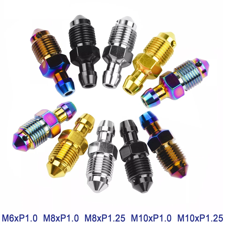 MARKENLOS M6 M8 M10 Titan Ti Quick Brake Bremssattel Entlüfterschraube Entlüftungsventil