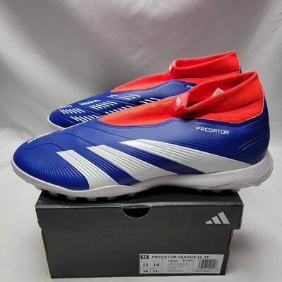 Adidas Predator League LL TF Soccer Cleats Shoes Men Size 13 #IF6385 Blue /White