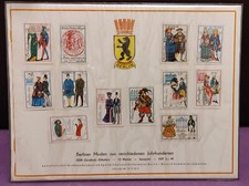 DDR ZÜNDHOLZ-ETIKETTEN - 12 MOTIVE BERLINER MODEN aus verschiedene JAHRHUNDERTEN