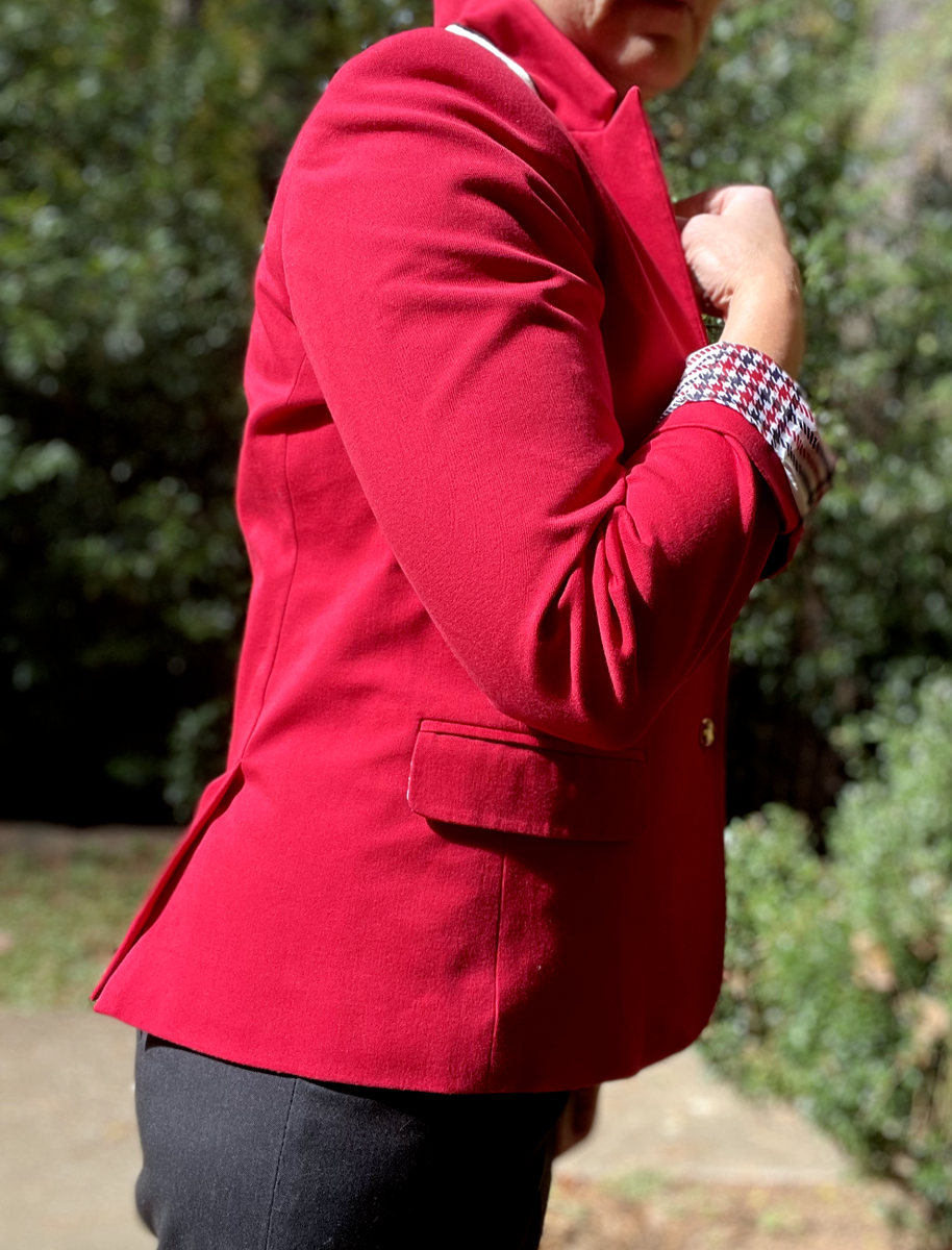 Brooks Brothers Women's Blazer Sze 12 Sport Jacket Red Plaid Lining Cotton  Blen