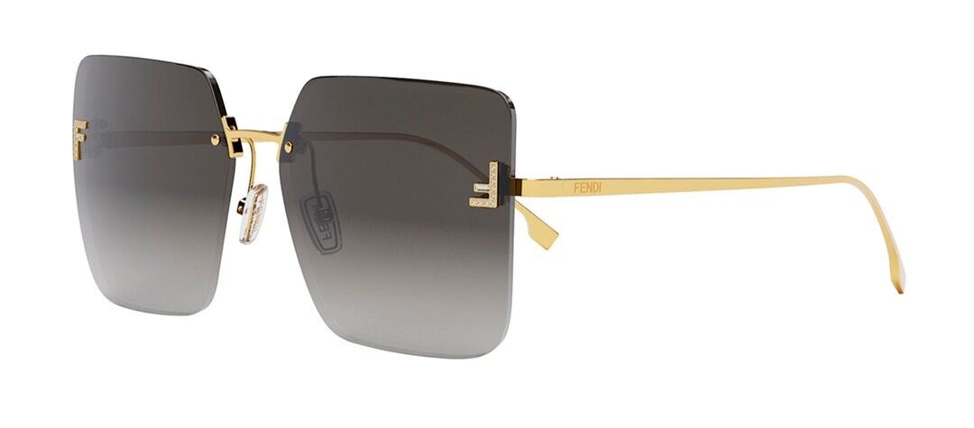 FENDI FE4082US 30B Crystal Endura Gold Gradient Smoke Lens FENDI FE4082US 30B Crystal Endura Gold Gradient Smoke Lens