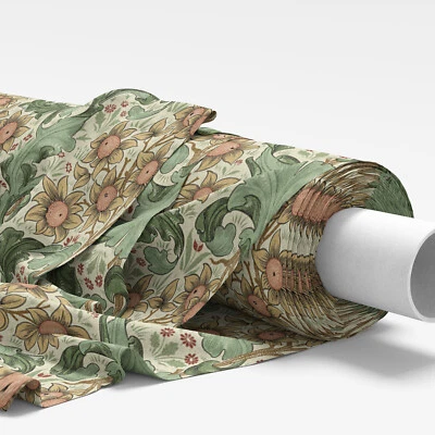 HOUSE OF HABERDASHERY William Morris Fabric Orchid Buttercup Cream Furnishing Curtain Cushion Fabric