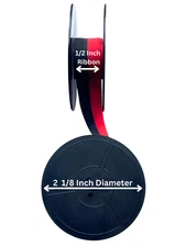 SMITH CORONA STERLING SPOOL TYPEWRITER RIBBON BLACK RED FABRIC INK RIBBON