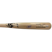 Justin Turner Autographed Blonde Louisville Slugger Game Model Bat