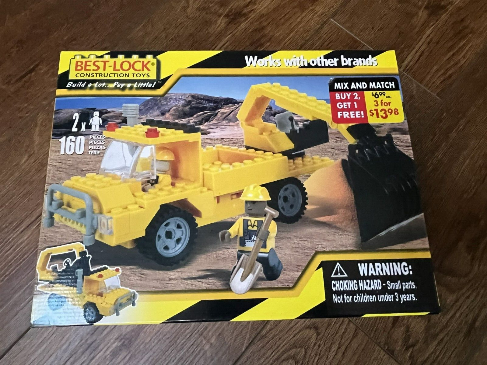 Best Lock Construction toys excavator backhoe new