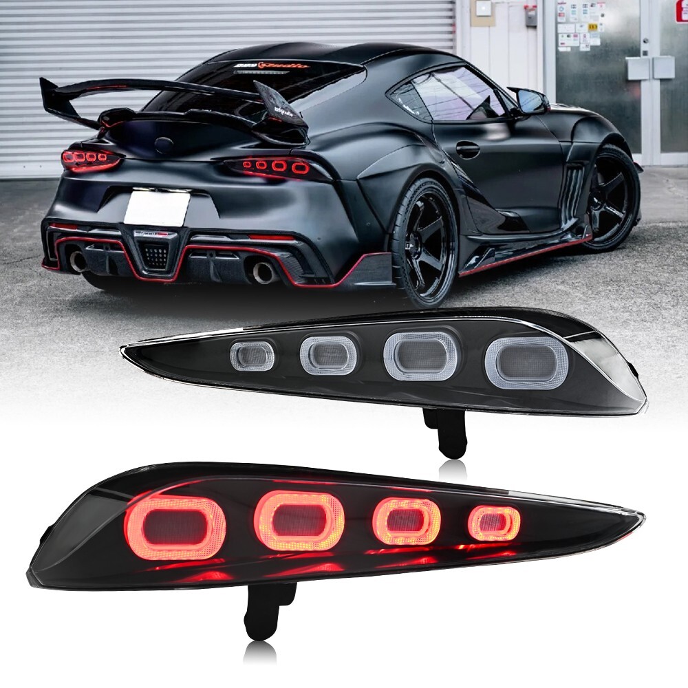 Clear LED Tail Lights For Toyota GR Supra A90 A91 2020-2024 Start