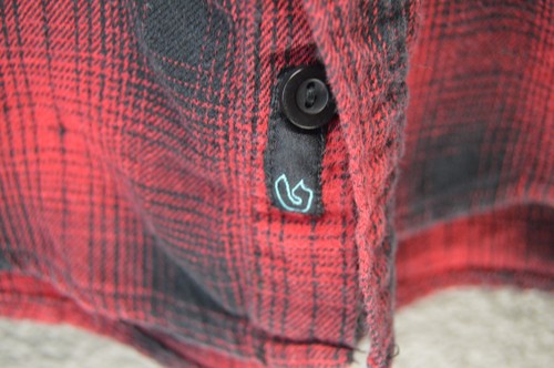 Burnside Skater Flannel Shirt Mens M Plaid 90s Y2K Grunge Lumberjack Red Modern - Picture 5 of 12