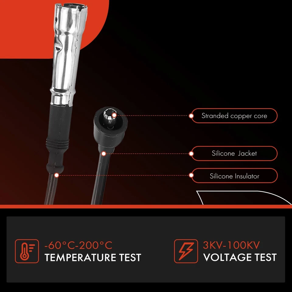 7x Juegos de cables de bujía para Mercedes-Benz 280CE 280E 1980-1981 280SE 1980 2,8 L Foto 4 de 4