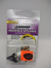 Jandorf Household Appliance ROTARY SWITCH Black Knob 2-Speed Single 61033 E32