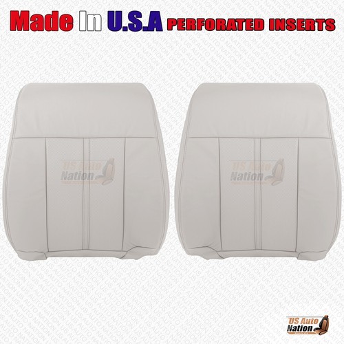 2015-2017 For Lincoln Navigator Front Bottoms-Tops Perforated Leather Cover Gray - Picture 3 of 6