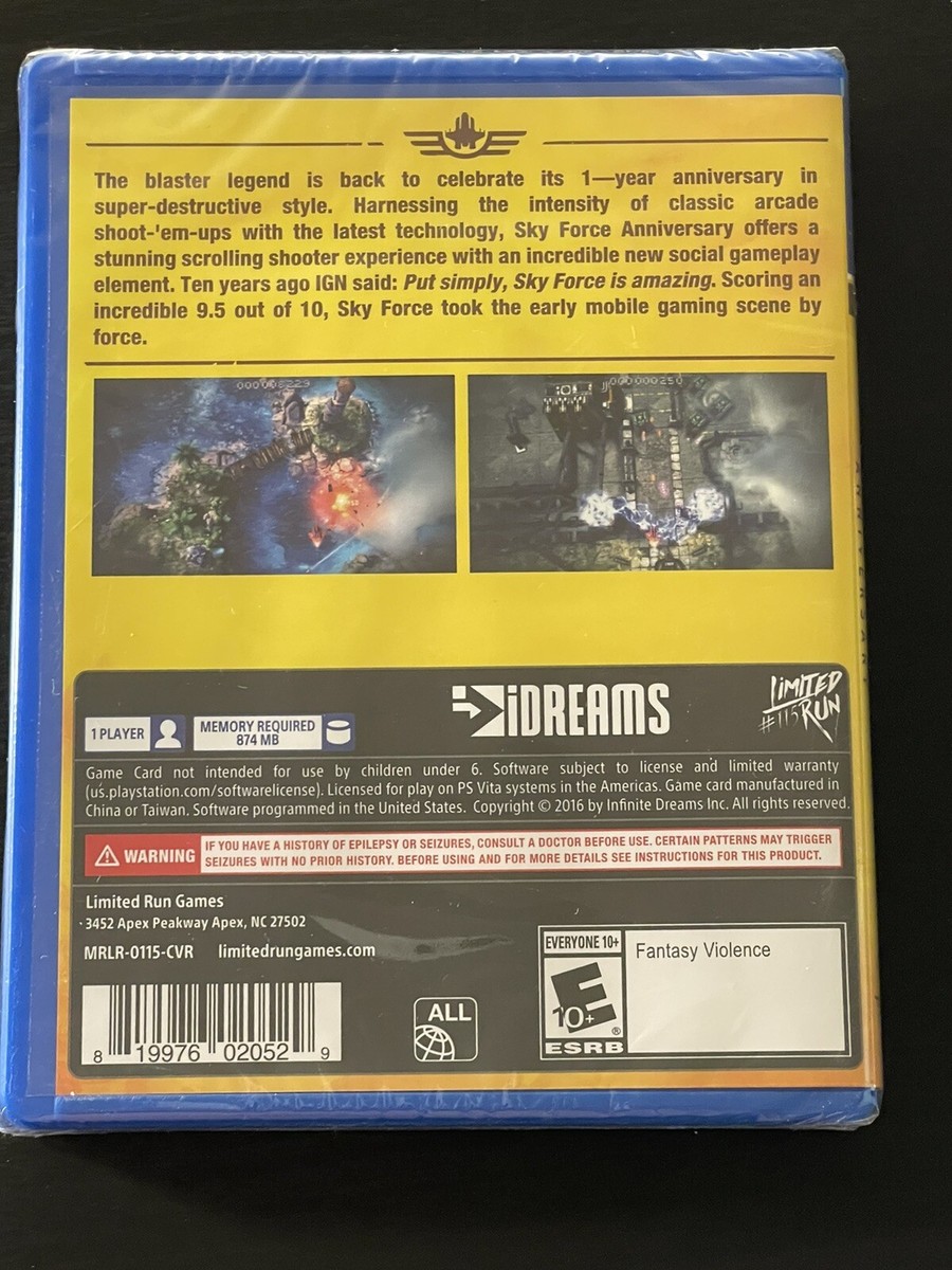 Sky Force Anniversary Limited Run Games #115 PS Vita BRAND