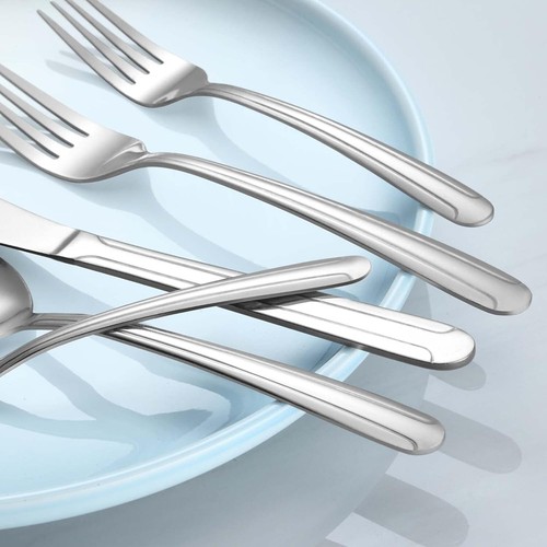 72 Pc Silverware Set for 12 Stainless Steel Flatware Cutlery Utensil Kitchen New - Picture 4 of 7