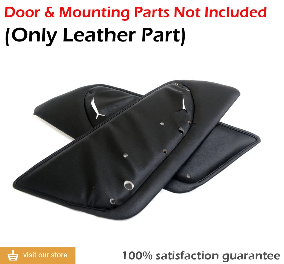 Rear Door Panel Insert Leather Synthetic Cover for Acura Legend 91-95 Black - Image 2 of 4