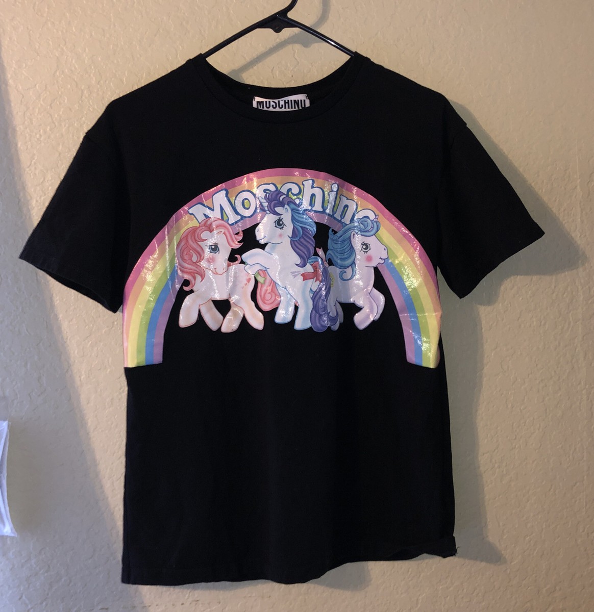 Moschino Couture Triple My Little Pony T-Shirt Black Size S