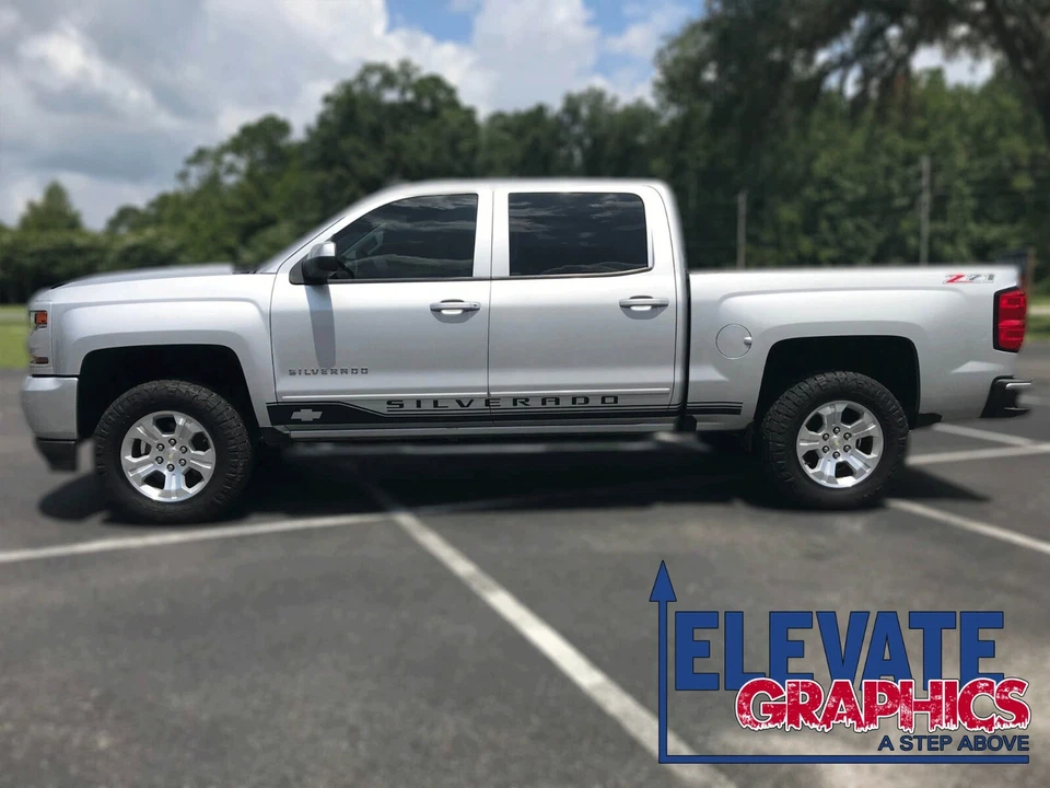 Fits Chevy Silverado Stripes Rocker One Vinyl Graphics Decals Sticker 1999-2026 - Изображение 2 из 4