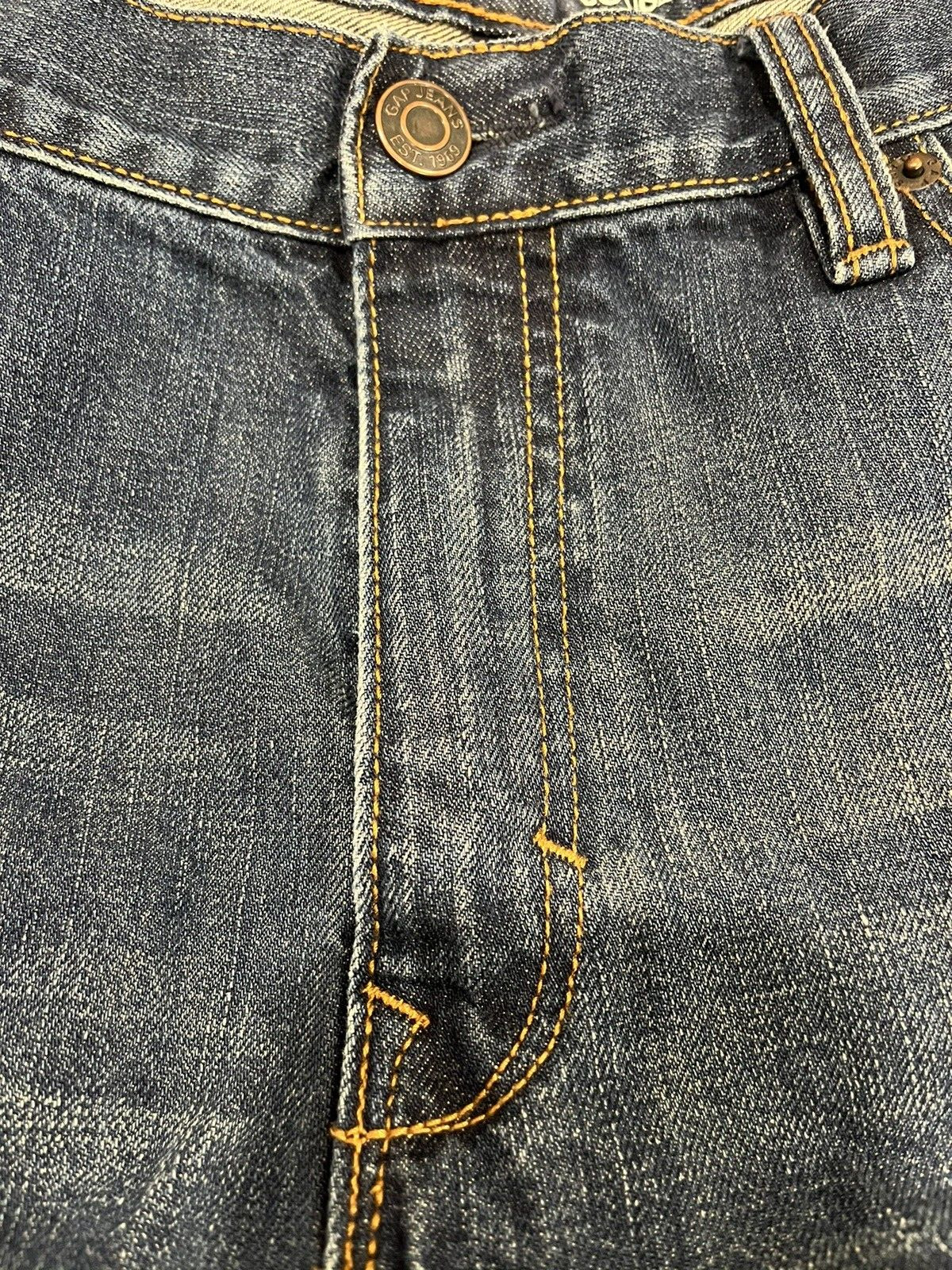 GAP Men's Straight Leg Distressed Patchwork Cotto… - image 8