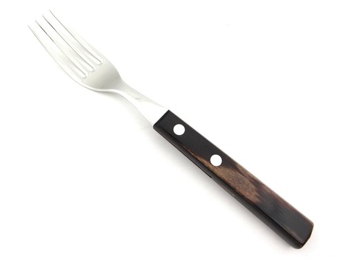 TRAMONTINA Forchette per Bistecca Pizza Set 6 pz.BBQ Cucina Tavolo Forchetta Manico Legno - Foto 18 di 19
