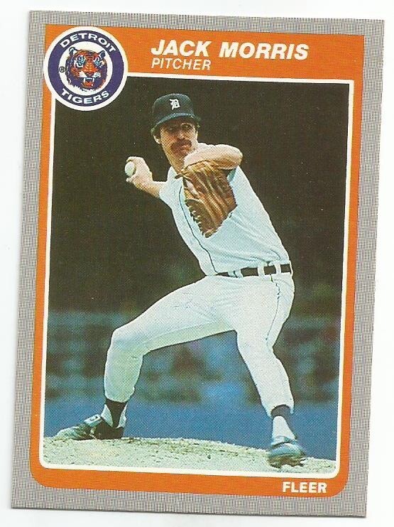 JACK MORRIS 1985 FLEER CARD NM-MT CONDITION